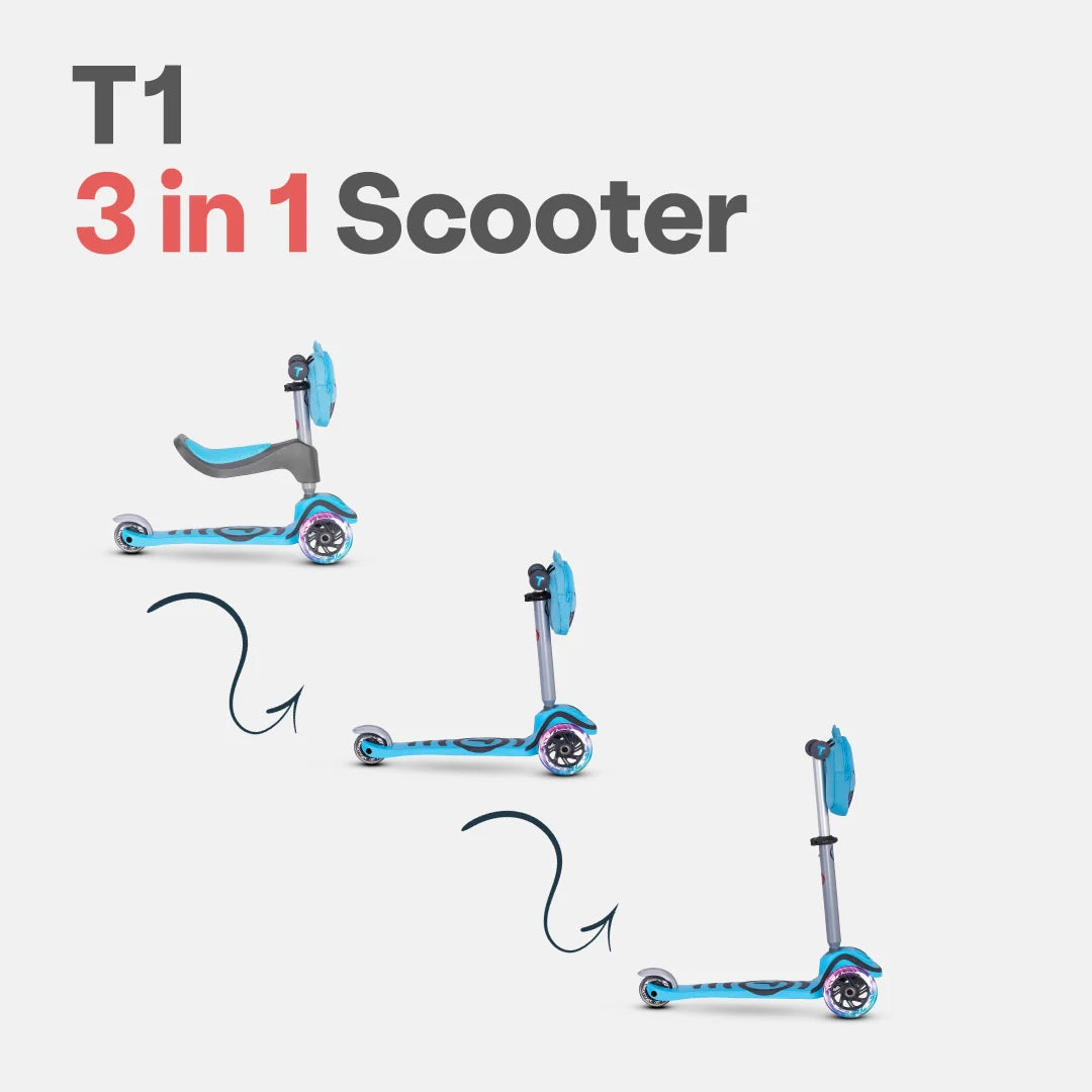 SmarTrike T1 TscooTer™ 3 en 1 Ajustable | Ruedas LED