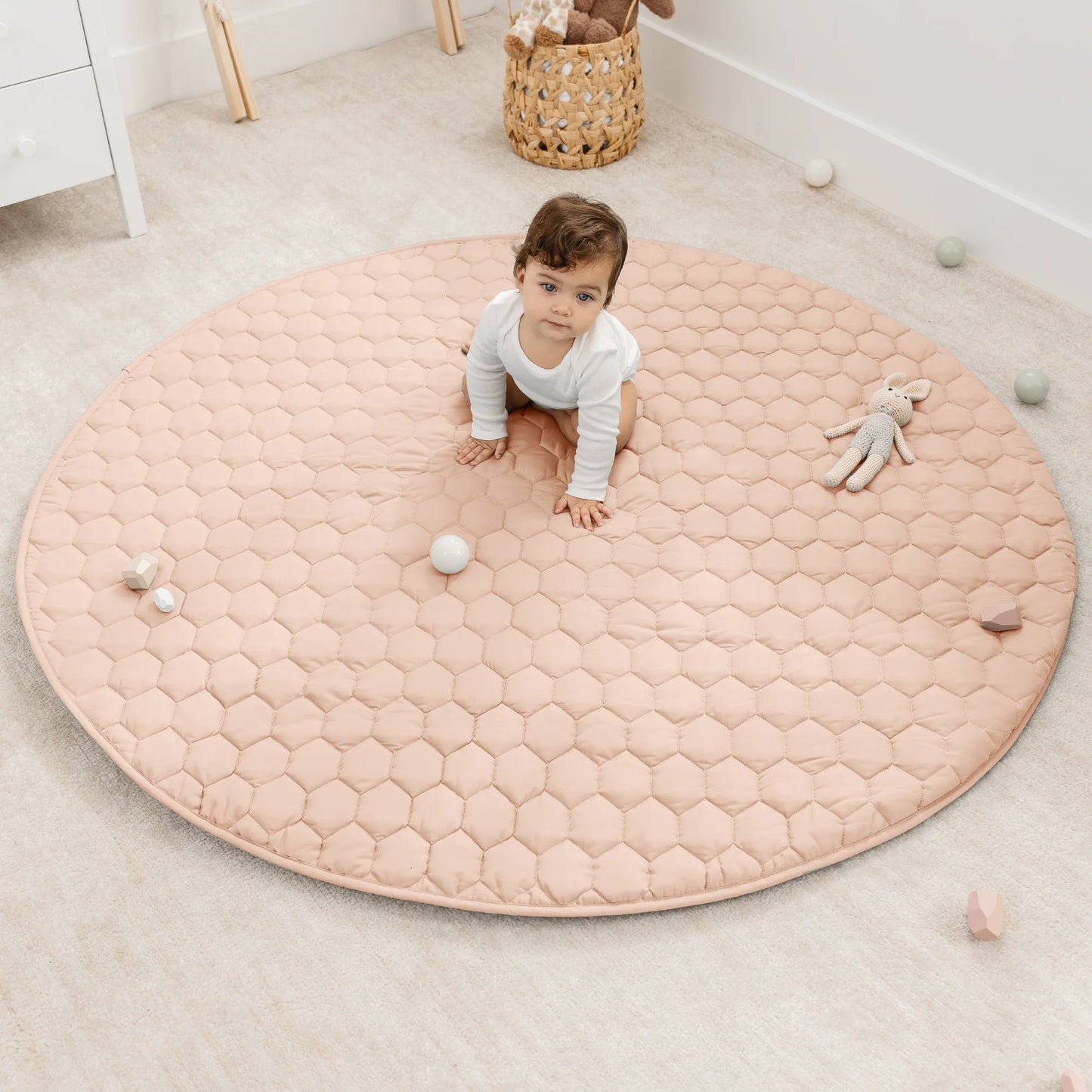 Alfombra de juegos con base antideslizante en color azul pacífico