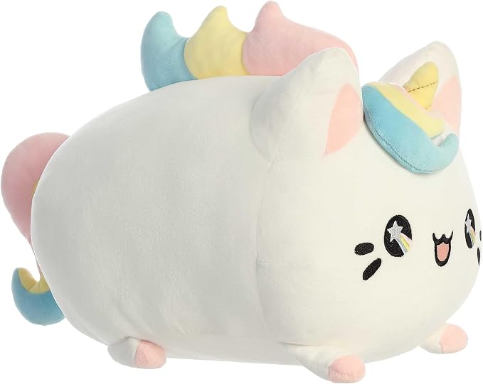 Peluche Aurora Meowchi de Unicornio de Durazno Sabroso - 15 pulgadas