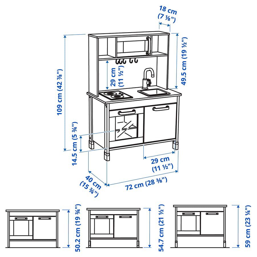 Cocina de madera con luces