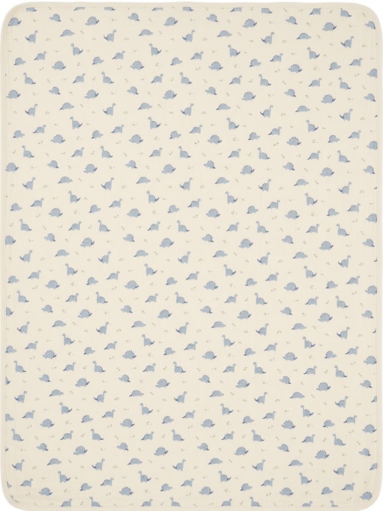 Toalla de Baño y Manta Estampada de Dinosaurios (Crema) | babycottons