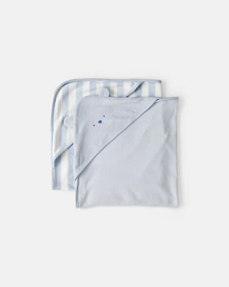 Baby 2-Pack Bear Terry Towels - Blue | carter's