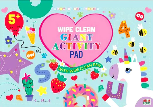 Cuaderno de actividades de aprendizaje lavable, color rosa