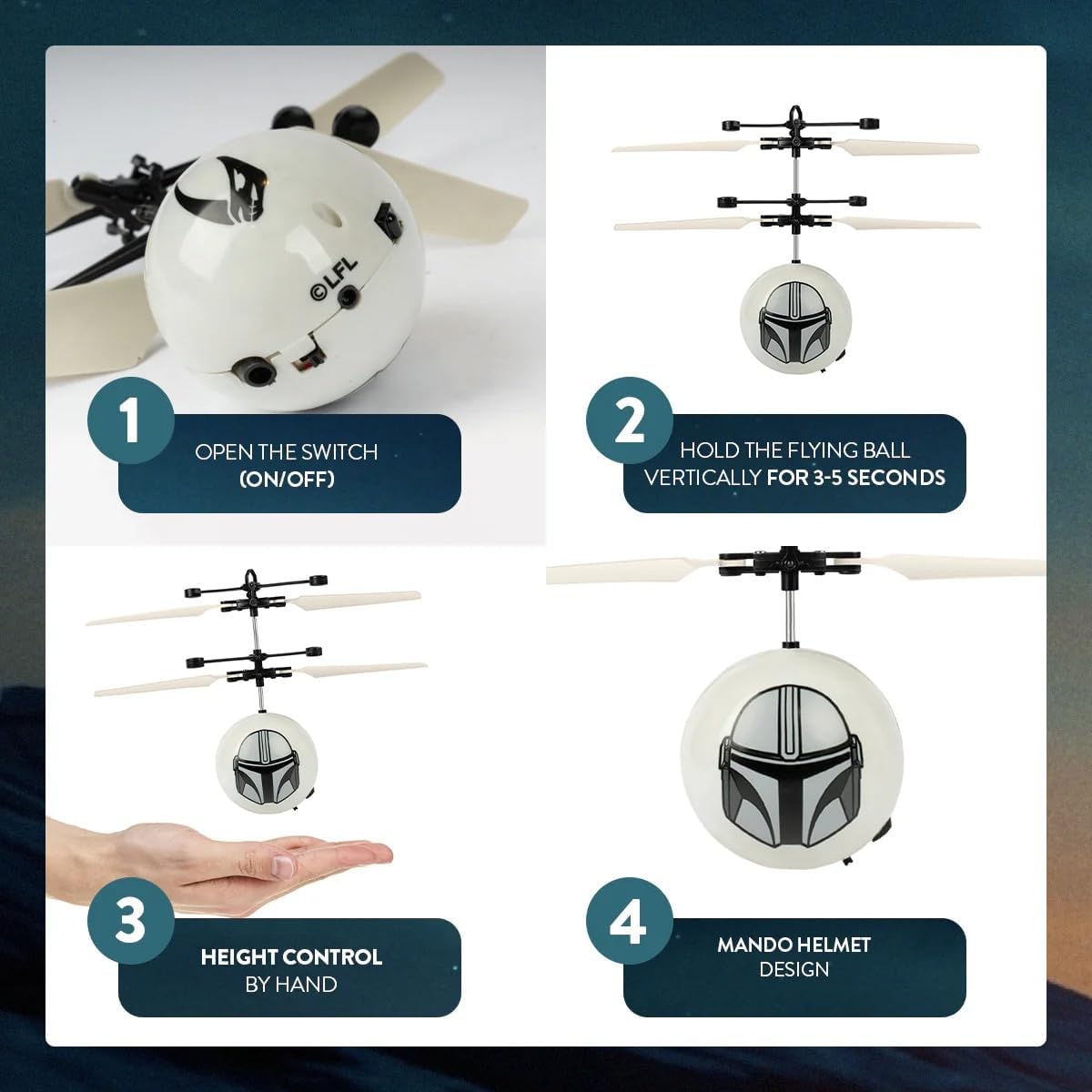 Drone con detección de movimiento con carga USB - STAR WARS