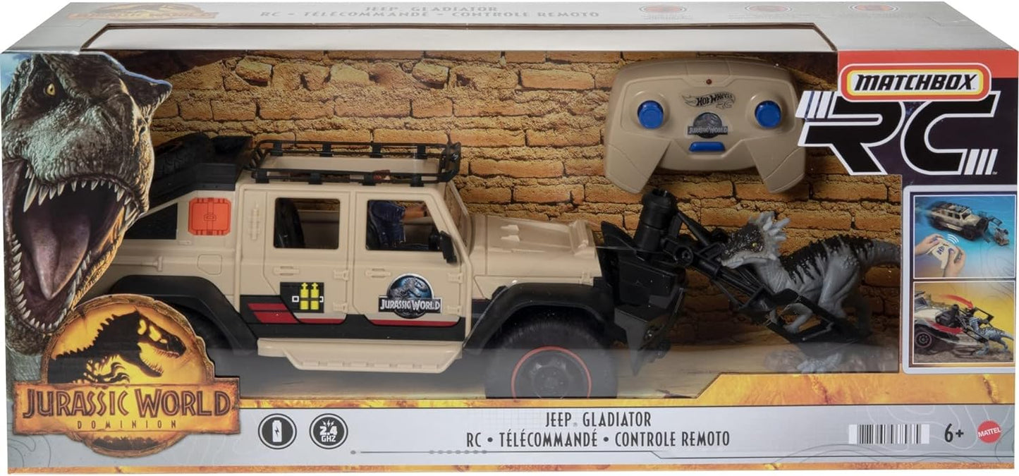Hot Wheels Jurassic World Dominion Jeep Gladiator - Control Remoto | Matchbox