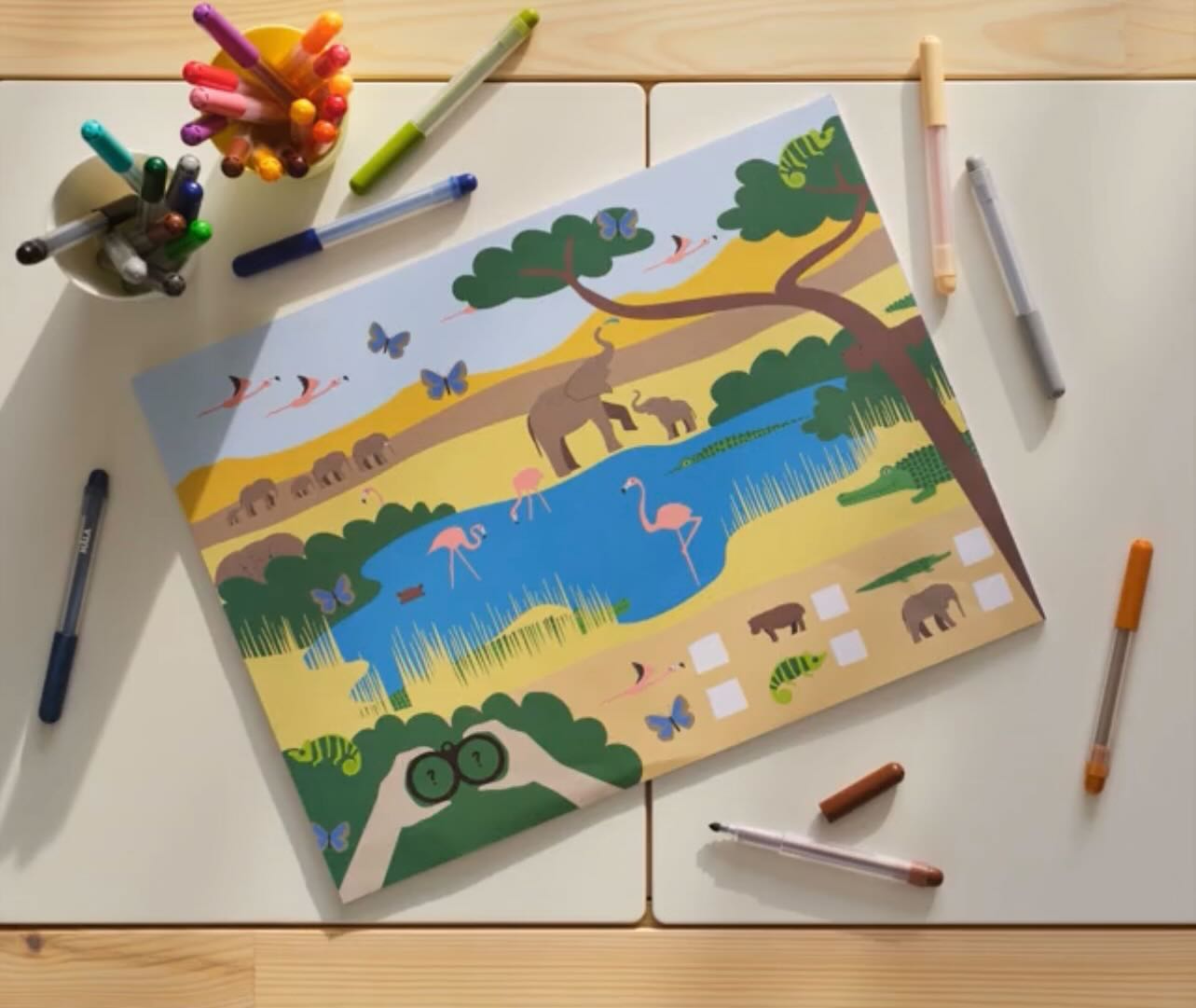 Libro de actividades - animales y paisajes