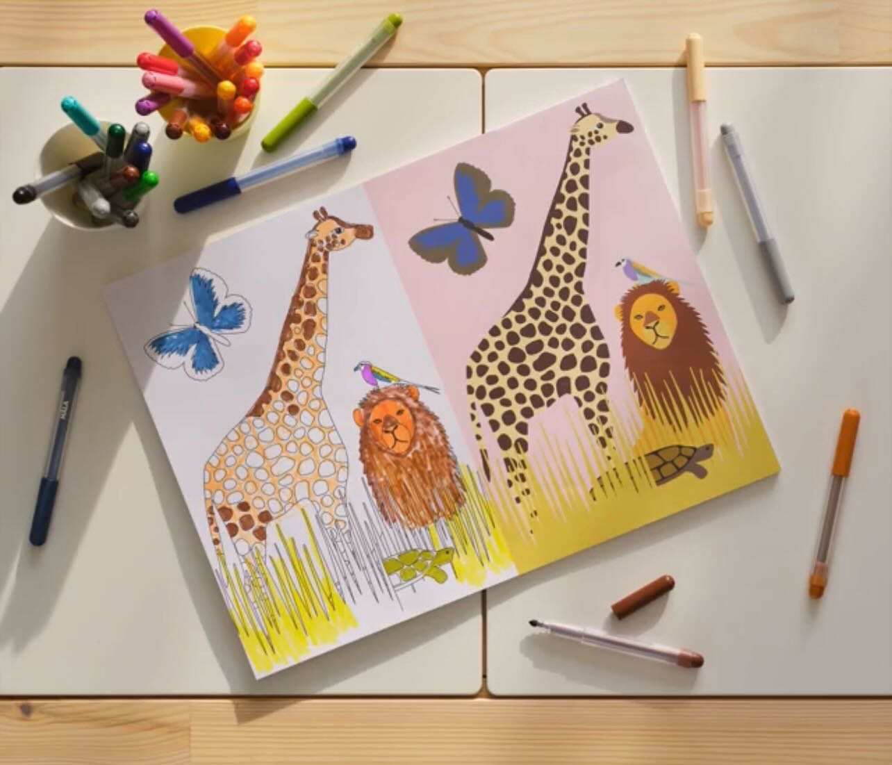 Libro de actividades - animales y paisajes