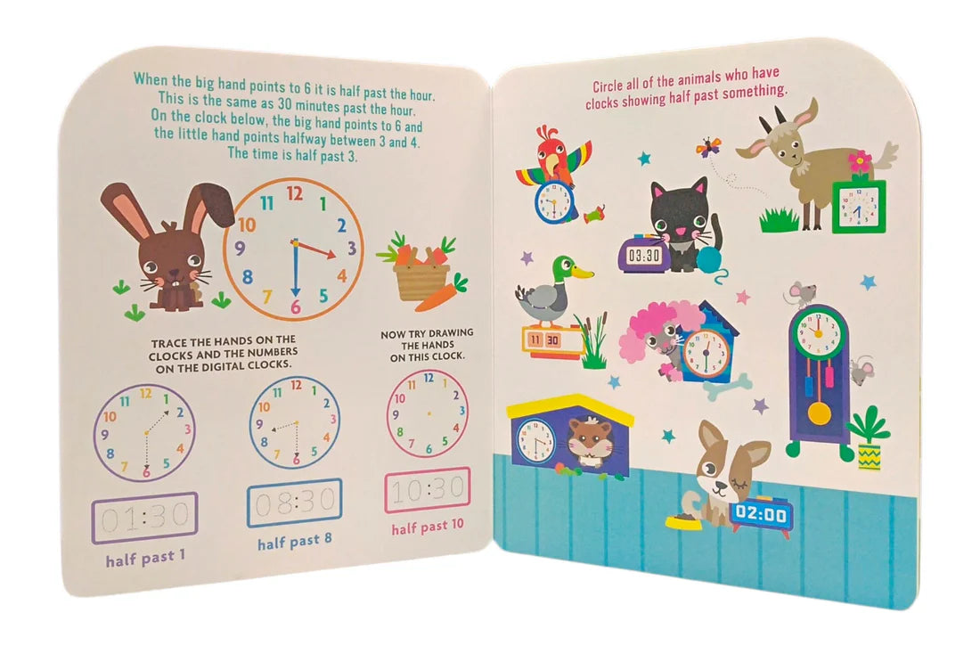 Mi primer libro de cartón borrable para aprender a decir la hora