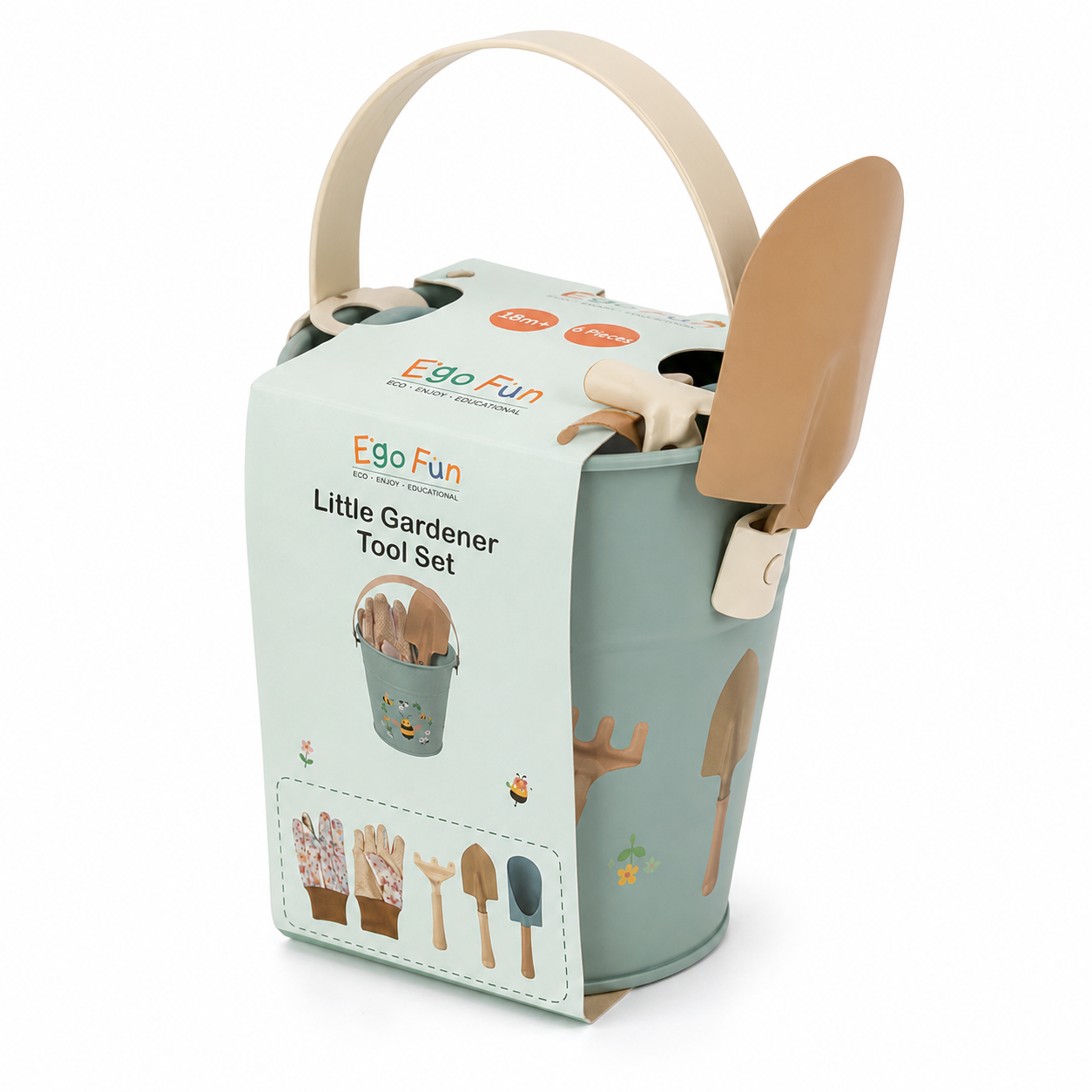 Set de Jardinería para Niños Ego Fun con Balde y Herramientas | 6 Piezas