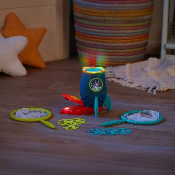 Lanzador de discos voladores con pedal