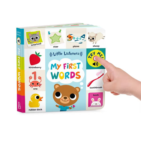 Libro interactivo de cartón con audio - Mis primeras palabras