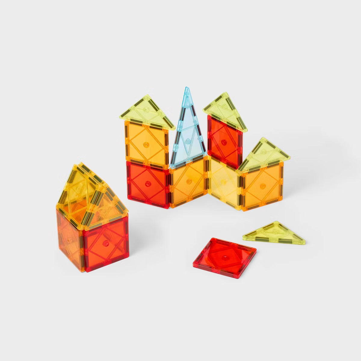 Bloques magnéticos de lata roja - Gigglescape™, 20 piezas