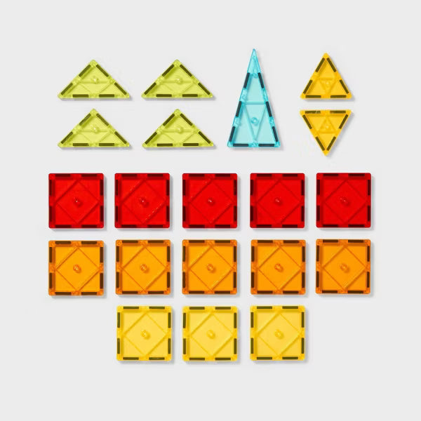 Bloques magnéticos de lata roja - Gigglescape™, 20 piezas