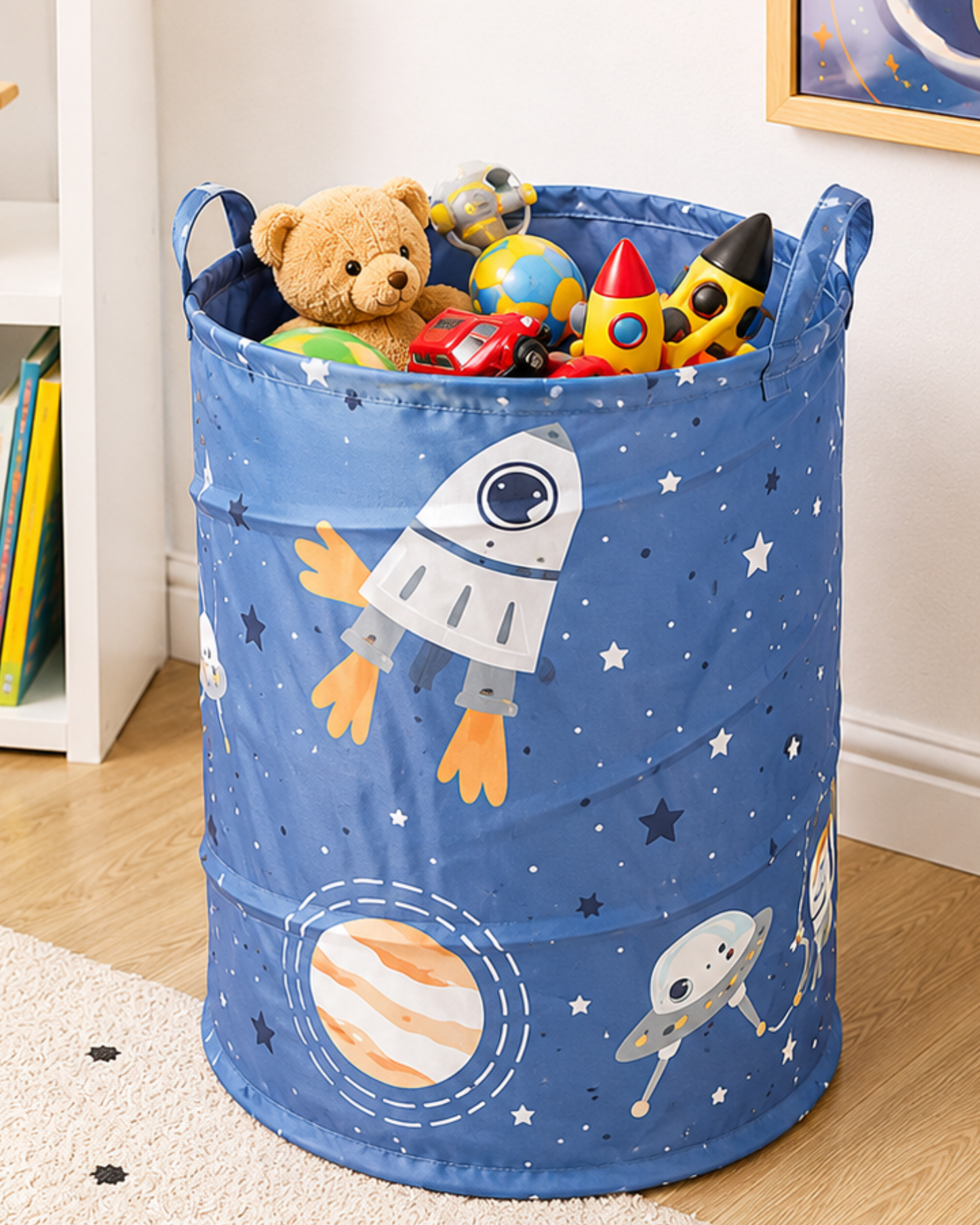 Cesta de Almacenamiento - Diseño Azul del Espacio