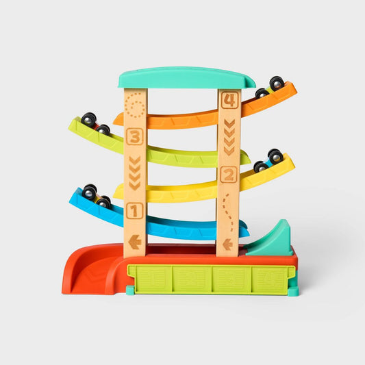 Juego Rampa de madera para coches