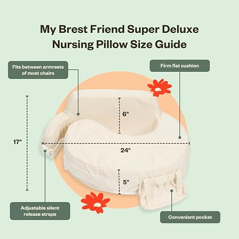 Almohada de lactancia con funda de algodón | My Brest Friend Super Deluxe