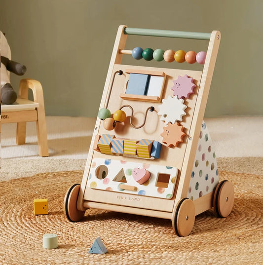 Andador de bebé de madera natural | Tiny Land