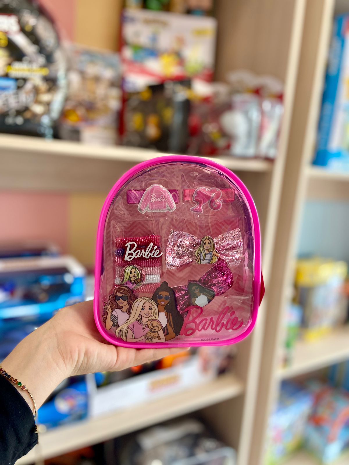 Mochila de Barbie  Juego de accesorios para el cabello