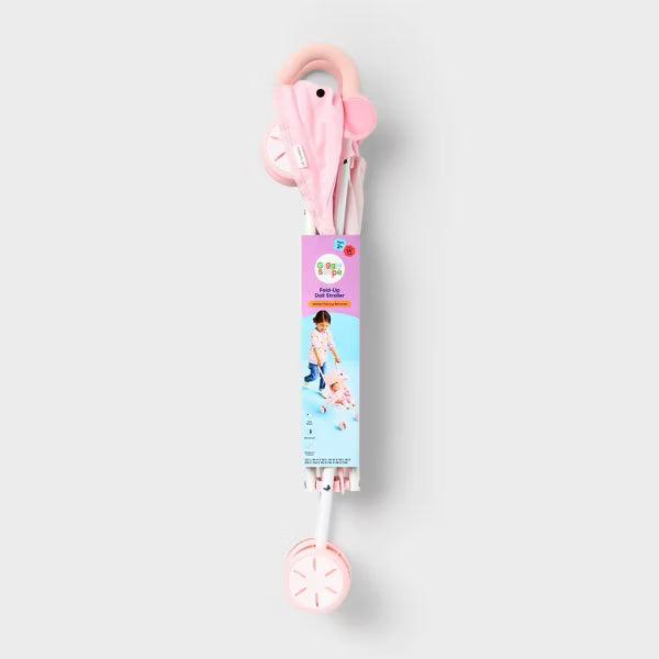 Cochecito plegable para muñecas Pink Dot Bear