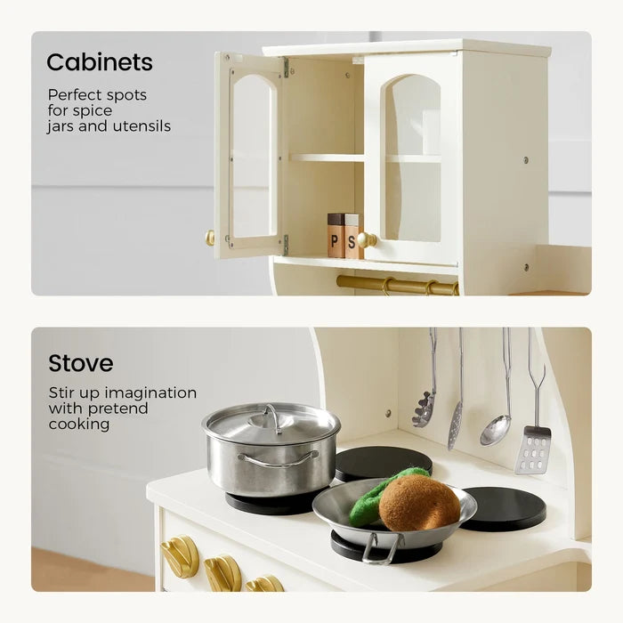 Cocina de Juguete de Madera con Espacio de Almacenamiento| Tiny Land