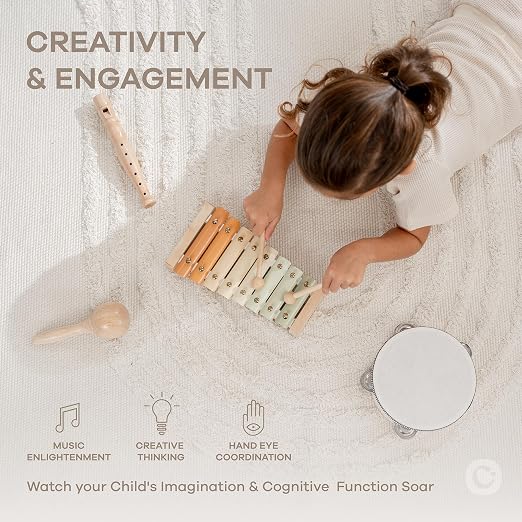 Juego de 4 instrumentos musicales infantiles Comfy Cubs