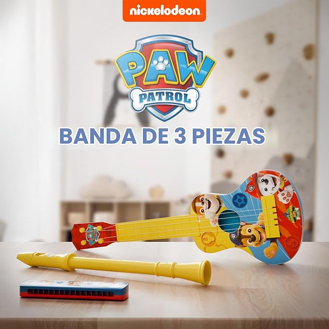 Lollipop Paw Patrol Adventure - Juego de bandas de 3 piezas, armónica de rescate, ukelele y flauta