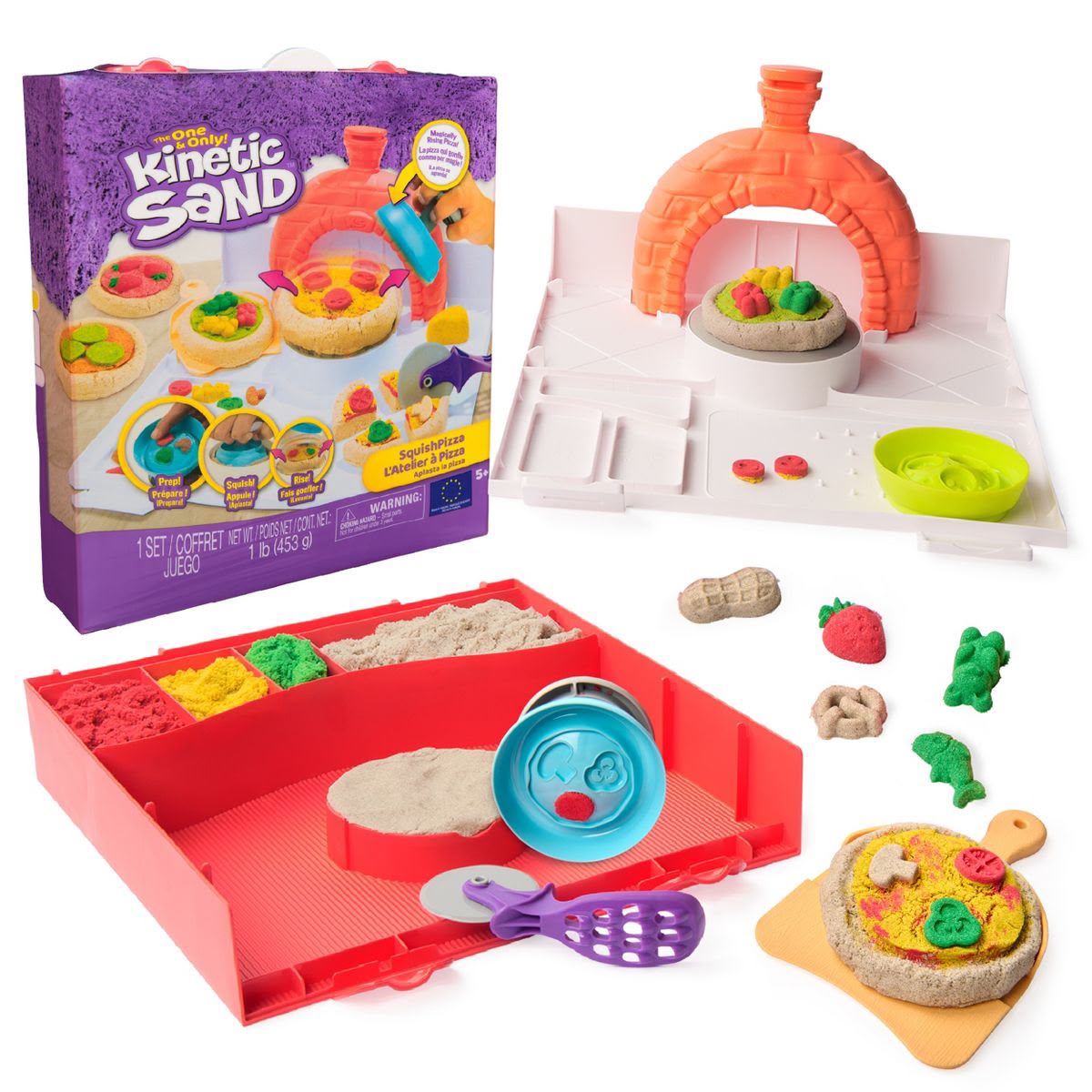 Kinetic Sand squish pizza playset