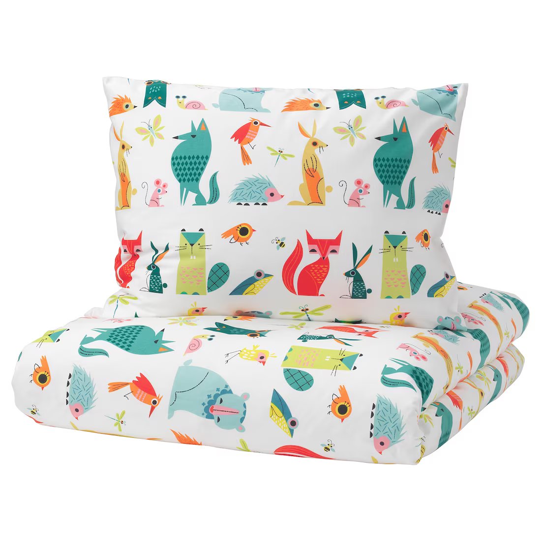 Juego de Sábana y Funda | Animales Multicolor