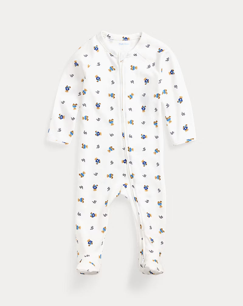 Mono y Babero de Algodón interlock | Polo Bear