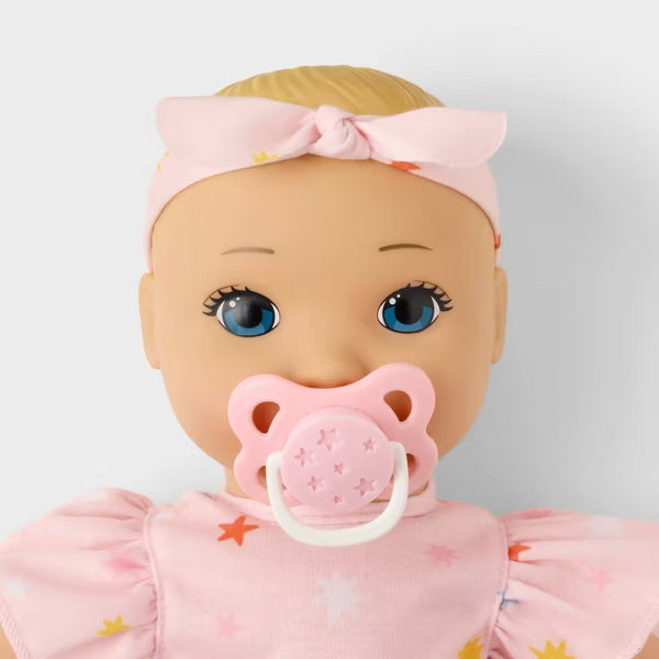 Muñeca bebé de 35,5 cm (14") con cabello rubio y ojos azules - Gigglescape™