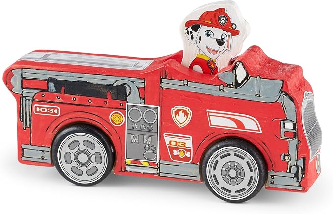 Melissa & Doug Juego de manualidades de vehículos de madera de Paw Patrol