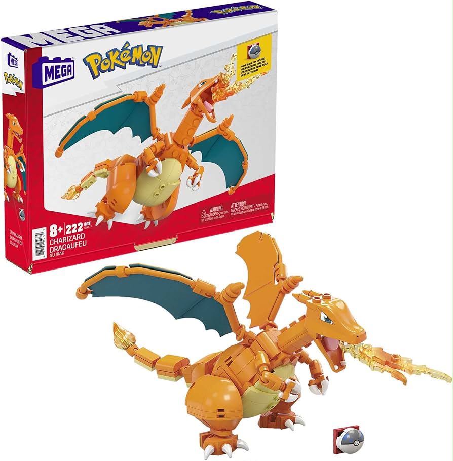Mega Construx Pokemon Charizard - Figura 222 bloques