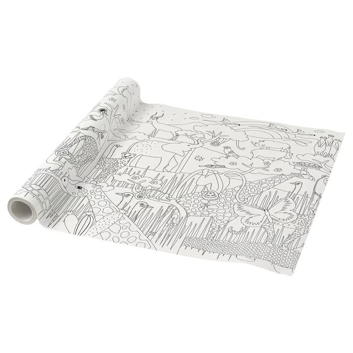 Rollo para colorear- sabana, animales y paisajes 10metros