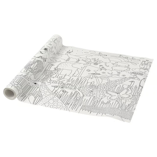 Rollo para colorear- sabana, animales y paisajes 10metros
