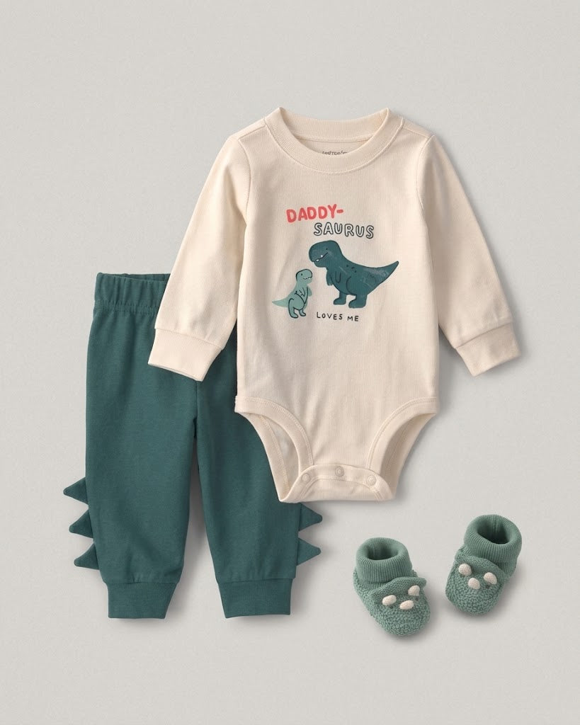 Dino Set Carter's + Hairbrush Set