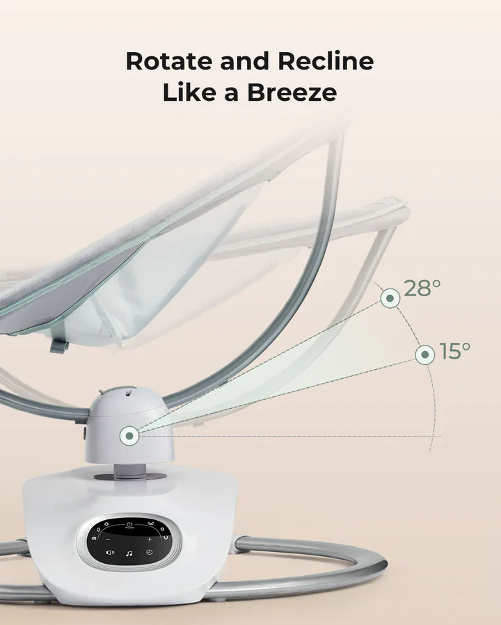 Columpio eléctrico para bebés Momcozy CocoSway con movimiento 3D